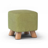 Maxbell Linen Cotton Footrest Foot Stool Cover for Living Room Accessory Durable Green