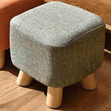 Maxbell Linen Cotton Footrest Foot Stool Cover for Living Room Accessory Durable Dark Green
