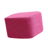 Maxbell Linen Cotton Footrest Foot Stool Cover for Living Room Accessory Durable Rose Red