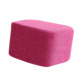 Maxbell Linen Cotton Footrest Foot Stool Cover for Living Room Accessory Durable Rose Red