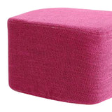 Maxbell Linen Cotton Footrest Foot Stool Cover for Living Room Accessory Durable Rose Red