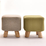 Maxbell Linen Cotton Footrest Foot Stool Cover for Living Room Accessory Durable Purple