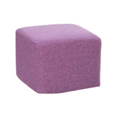 Maxbell Linen Cotton Footrest Foot Stool Cover for Living Room Accessory Durable Purple