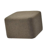 Maxbell Linen Cotton Footrest Foot Stool Cover for Living Room Accessory Durable Dark Brown