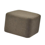 Maxbell Linen Cotton Footrest Foot Stool Cover for Living Room Accessory Durable Dark Brown