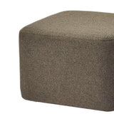 Maxbell Linen Cotton Footrest Foot Stool Cover for Living Room Accessory Durable Dark Brown