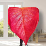 Maxbell Red Simulated Leaf Flannel Blanket Lightweight for Friends family 200cmx230cm