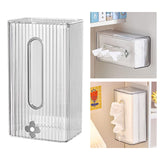 Maxbell Tissue Box Holder with Cover Self Adhesive Modern for Desktop Home Office Clear and Silver