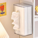 Maxbell Tissue Box Holder with Cover Self Adhesive Modern for Desktop Home Office Clear and Silver