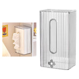 Maxbell Tissue Box Holder with Cover Self Adhesive Modern for Desktop Home Office Clear and Silver