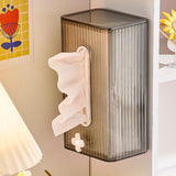 Maxbell Tissue Box Holder with Cover Self Adhesive Modern for Desktop Home Office Gray and Silver