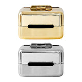 Maxbell Tissue Box Holder Container Tissue Storage Case for Office Living Room Table Golden