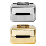 Maxbell Tissue Box Holder Container Tissue Storage Case for Office Living Room Table Golden