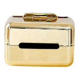 Maxbell Tissue Box Holder Container Tissue Storage Case for Office Living Room Table Golden