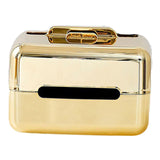 Maxbell Tissue Box Holder Container Tissue Storage Case for Office Living Room Table Golden