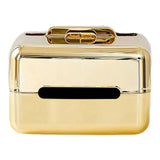Maxbell Tissue Box Holder Container Tissue Storage Case for Office Living Room Table Golden