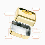 Maxbell Tissue Box Holder Container Tissue Storage Case for Office Living Room Table Golden