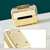 Maxbell Tissue Box Holder Container Tissue Storage Case for Office Living Room Table Golden