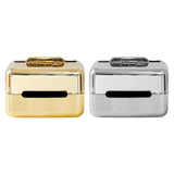 Maxbell Tissue Box Holder Container Tissue Storage Case for Office Living Room Table Golden