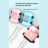 Maxbell Roller Digital Teaching Stamp Rotational Design for Students Children Kids Blue