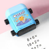 Maxbell Roller Digital Teaching Stamp Rotational Design for Students Children Kids Blue