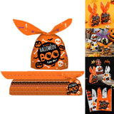 Maxbell 50Pcs Halloween Candy Bags Empty Party Bag for Halloween Party Supplies Orange