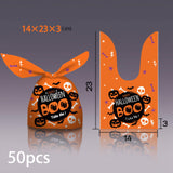Maxbell 50Pcs Halloween Candy Bags Empty Party Bag for Halloween Party Supplies Orange