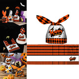 Maxbell 50Pcs Halloween Candy Bags Empty Party Bag for Halloween Party Supplies Orange and White