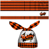 Maxbell 50Pcs Halloween Candy Bags Empty Party Bag for Halloween Party Supplies Orange and White