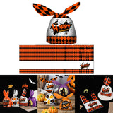 Maxbell 50Pcs Halloween Candy Bags Empty Party Bag for Halloween Party Supplies Orange and White