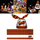Maxbell 50Pcs Halloween Candy Bags Empty Party Bag for Halloween Party Supplies Orange and White
