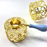 Maxbell Wax Seal Warmer Melt Evenly Retro Practical Portable for Letters Craft Gifts Gold