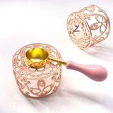 Maxbell Wax Seal Warmer Melt Evenly Retro Practical Portable for Letters Craft Gifts Pink