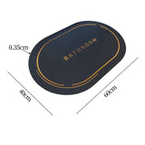 Maxbell Non Slip Bath Mat Doormat Carpet Area Rug for Living Room Bathroom Entrance Black