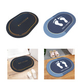 Maxbell Non Slip Bath Mat Doormat Carpet Area Rug for Living Room Bathroom Entrance Black