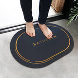 Maxbell Non Slip Bath Mat Doormat Carpet Area Rug for Living Room Bathroom Entrance Black