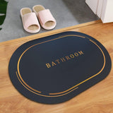 Maxbell Non Slip Bath Mat Doormat Carpet Area Rug for Living Room Bathroom Entrance Black