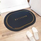 Maxbell Non Slip Bath Mat Doormat Carpet Area Rug for Living Room Bathroom Entrance Black