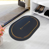 Maxbell Non Slip Bath Mat Doormat Carpet Area Rug for Living Room Bathroom Entrance Black