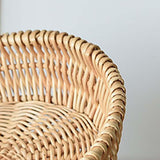 Maxbell Handmade Wicker Basket Table Organizer Wicker Bread Basket for Wedding Party 25cm