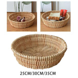 Maxbell Handmade Wicker Basket Table Organizer Wicker Bread Basket for Wedding Party 25cm