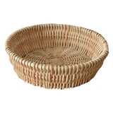 Maxbell Handmade Wicker Basket Table Organizer Wicker Bread Basket for Wedding Party 25cm