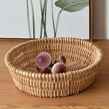 Maxbell Handmade Wicker Basket Table Organizer Wicker Bread Basket for Wedding Party 25cm