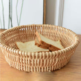 Maxbell Handmade Wicker Basket Table Organizer Wicker Bread Basket for Wedding Party 25cm