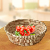 Maxbell Handmade Wicker Basket Table Organizer Wicker Bread Basket for Wedding Party 25cm