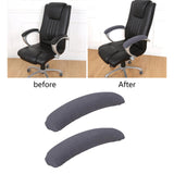 Maxbell 2Pcs Gaming Chair Arm Rest Pads Dustproof Removable for home Dark Grey