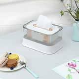 Maxbell Automatic Lifting Facial Tissue Box Transparent for Bedrooms Countertops