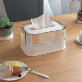 Maxbell Automatic Lifting Facial Tissue Box Transparent for Bedrooms Countertops