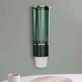 Maxbell Paper Cup Dispenser with Cover Stable Dustproof for Parties Household Cafes Dark green