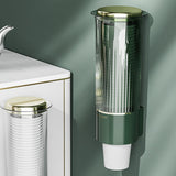 Maxbell Paper Cup Dispenser with Cover Stable Dustproof for Parties Household Cafes Dark green